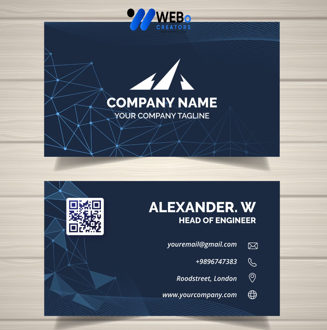 Elegant Professional Business card design with golden stripes Agency in Edmonton, AB