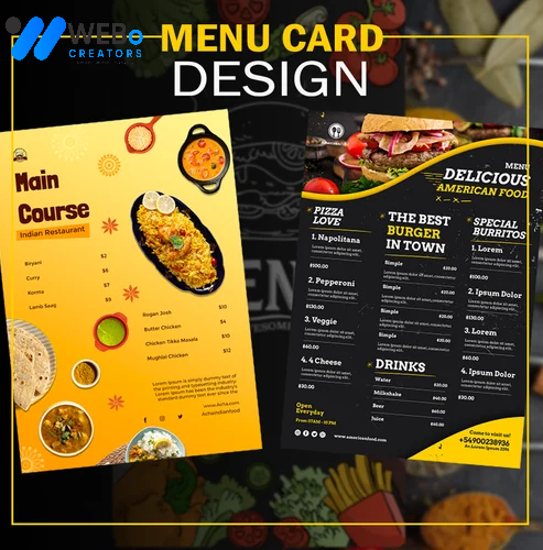 Restaurant digital menu board Edmonton, AB menu printing services online food menu design 2026